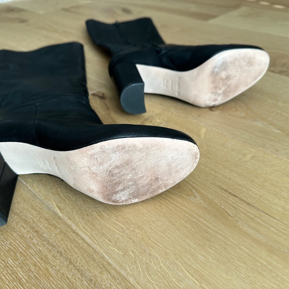 Vince Brannen Leather Knee-High Boots Size 38 - Picture 2 of 6